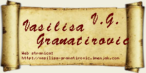 Vasilisa Granatirović vizit kartica